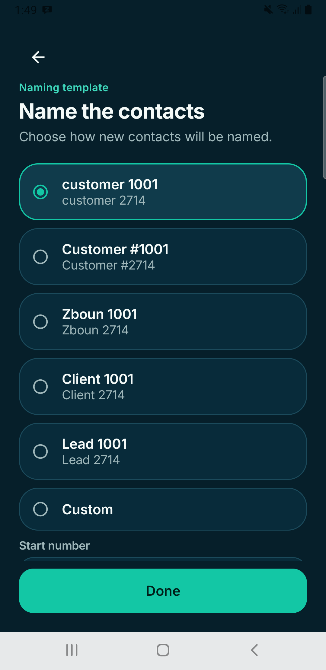 Choose a name style